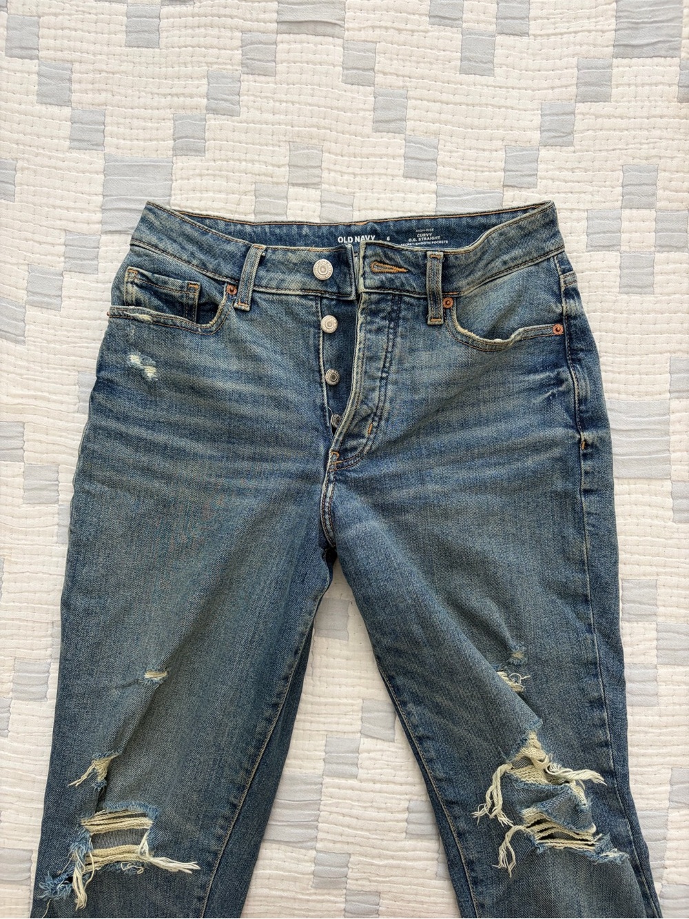 Old Navy High Rise Curvy OG Straight Jeans size 6